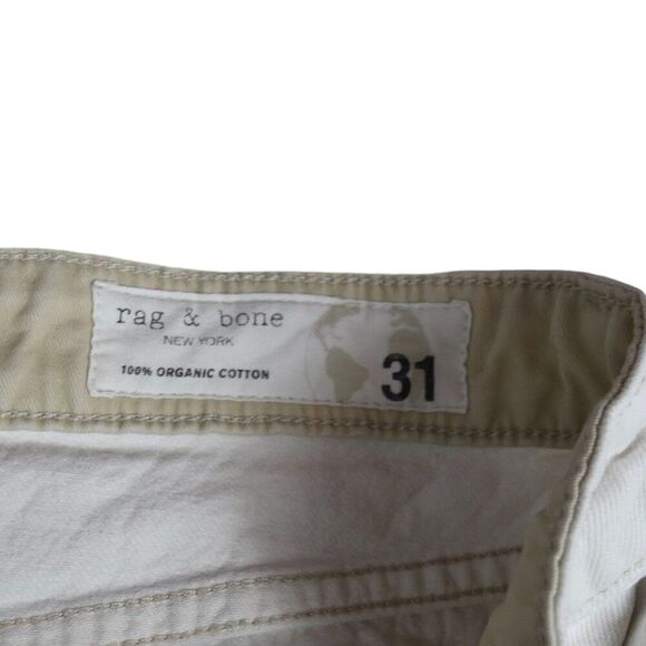 Rag & Bone Womens Rosa Mid Rise Boyfriend White Heavy Distressed Jeans Denim 31 - Picture 14 of 16